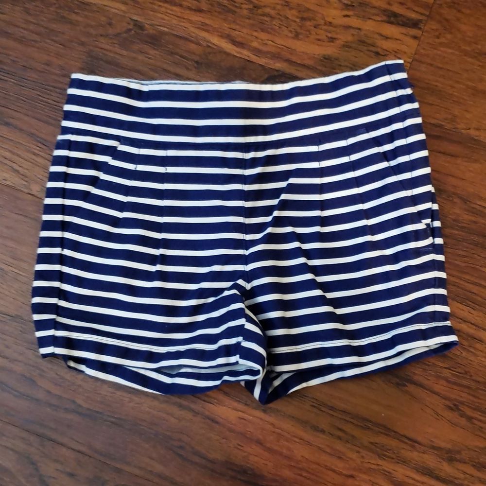 Janie and Jack Navy Blue White Striped Preppy Casual Trendy Shorts Size 2T